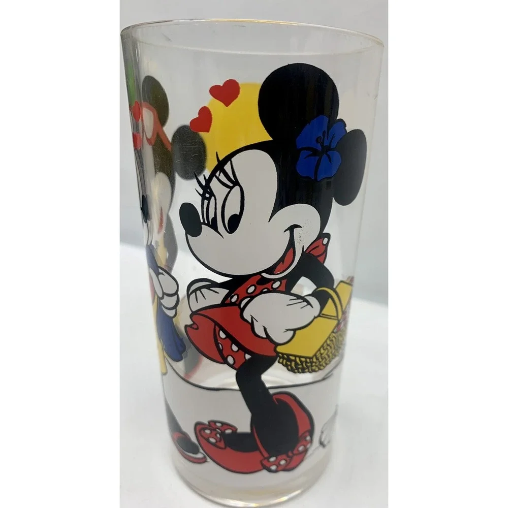 5 Vintage Mickey and Minnie Mouse Beach Plastic Drinking Cup, The Walt Disney Co